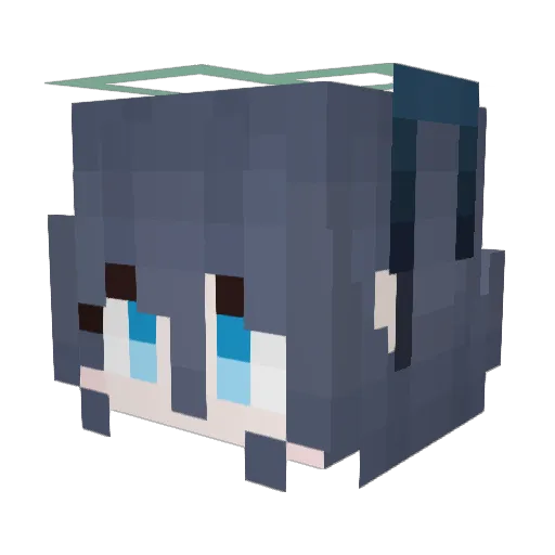 Akirazh Minecraft avatar head, 3D render