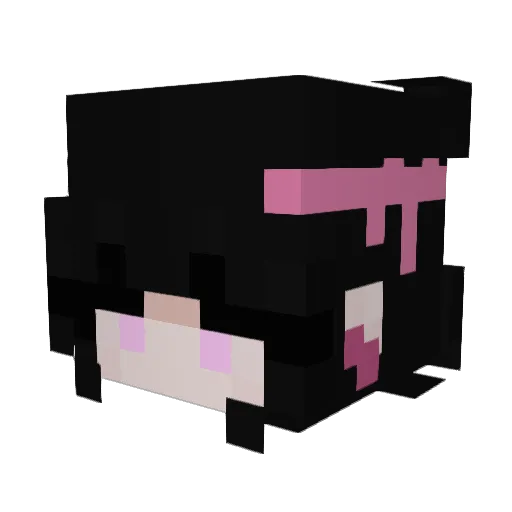 Akircia Minecraft avatar head, 3D render
