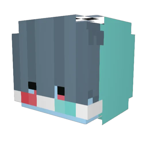 Akirka Minecraft avatar head, 3D render