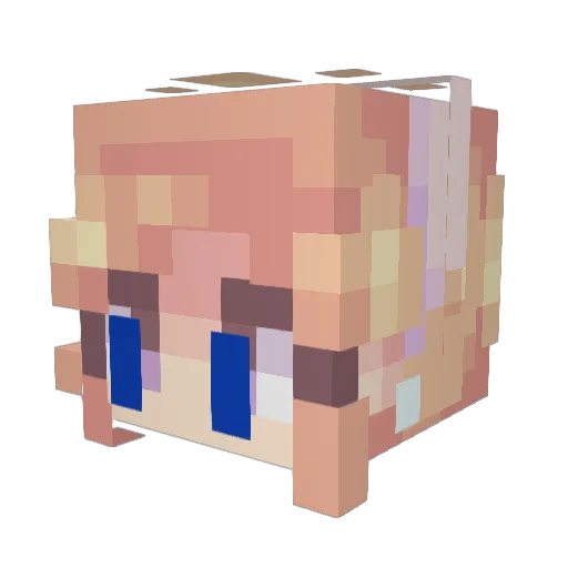 Akiru89 Minecraft avatar head, 3D render