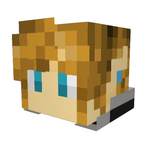 AkisStr Minecraft avatar head, 3D render