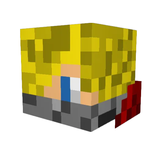 Akise1013 Minecraft avatar head, 3D render