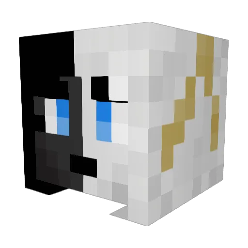 Akishia Minecraft avatar head, 3D render