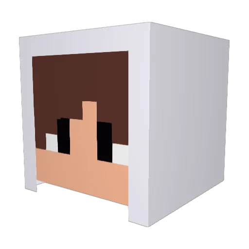 Akishiro Minecraft avatar head, 3D render