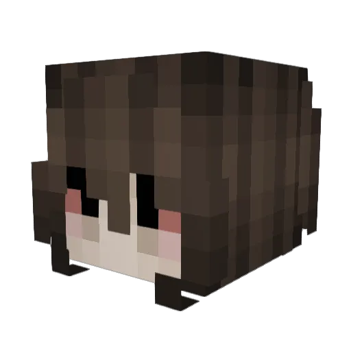 Akisma Minecraft avatar head, 3D render