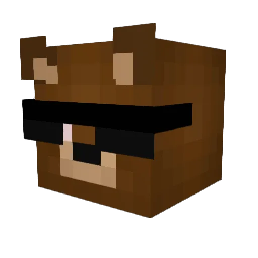 Akitaman Minecraft avatar head, 3D render