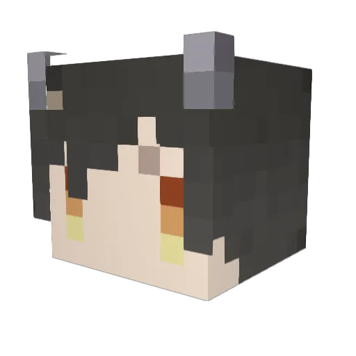 Akito0728 Minecraft avatar head, 3D render
