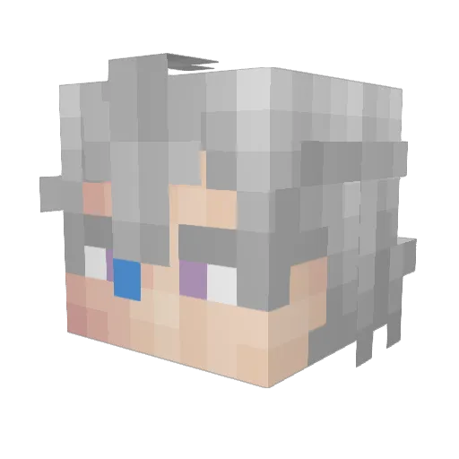 Akitose Minecraft avatar head, 3D render