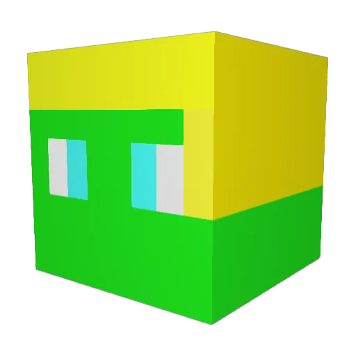 Akittenwashere Minecraft avatar head, 3D render