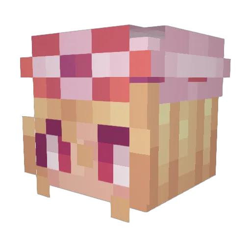 Akixity Minecraft avatar head, 3D render