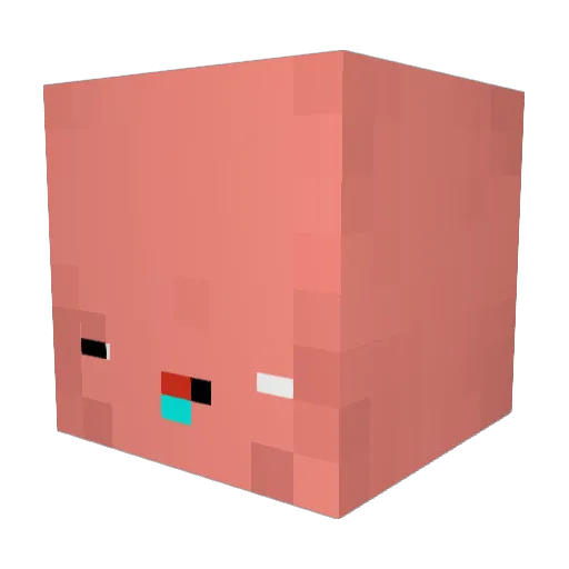 Akizaki Minecraft avatar head, 3D render