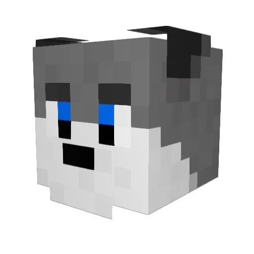 Akizuh Minecraft avatar head, 3D render