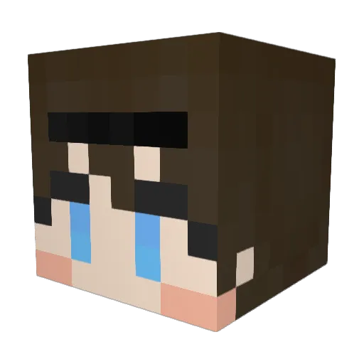 Akizuki1233 Minecraft avatar head, 3D render