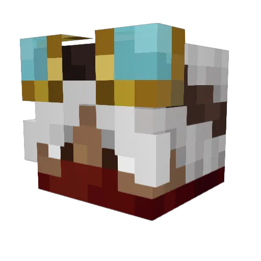 AkkaRiku Minecraft avatar head, 3D render