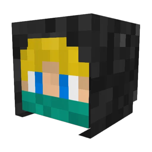 Akkadian Minecraft avatar head, 3D render