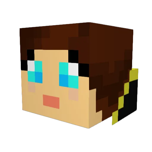 Akkakebab Minecraft avatar head, 3D render