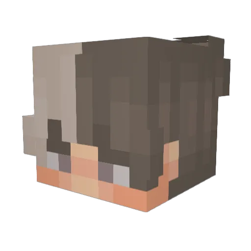 Akkina Minecraft avatar head, 3D render
