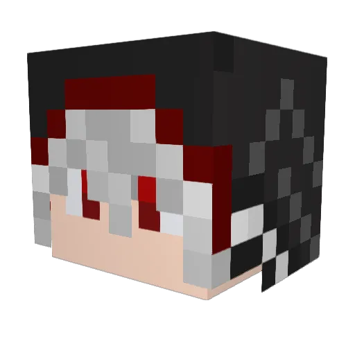 Akkshi Minecraft avatar head, 3D render