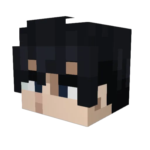 Akksz Minecraft avatar head, 3D render