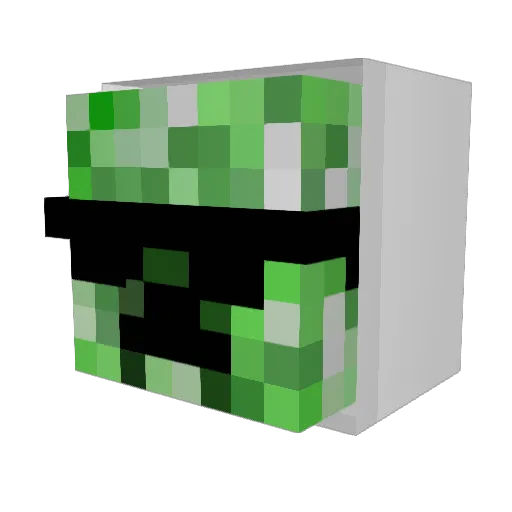 AkkuBot1 Minecraft avatar head, 3D render