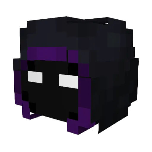 Akkumon Minecraft avatar head, 3D render