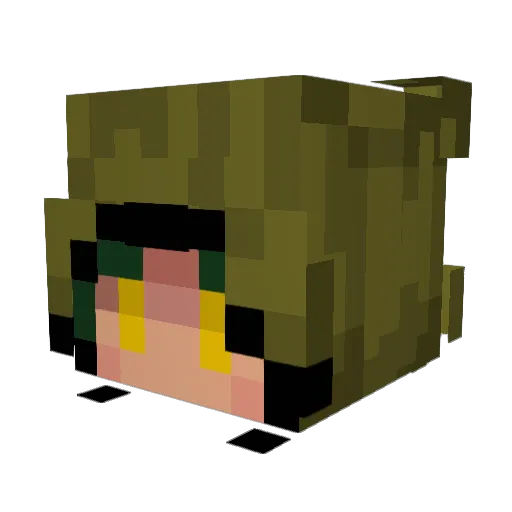 Aklaba Minecraft avatar head, 3D render