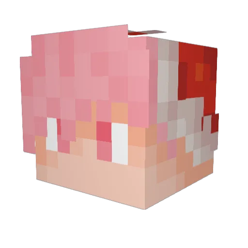 Aklell Minecraft avatar head, 3D render