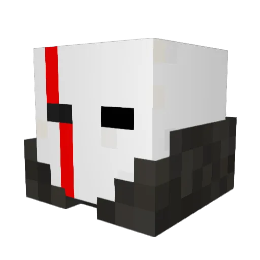 Akmetal Minecraft avatar head, 3D render