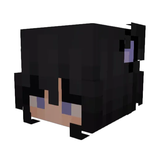 AkoZorrono Minecraft avatar head, 3D render