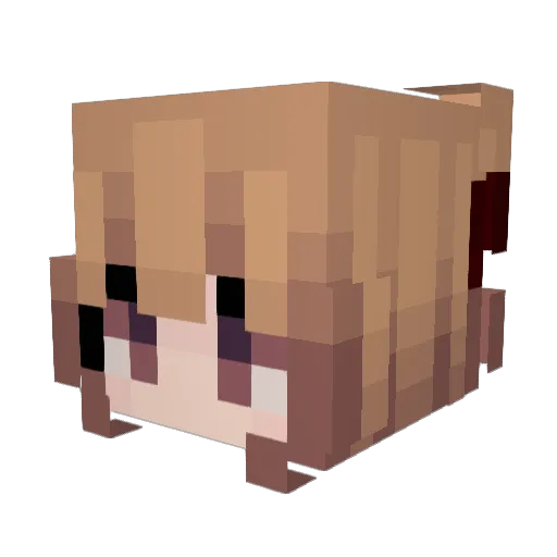 Akobayasi Minecraft avatar head, 3D render
