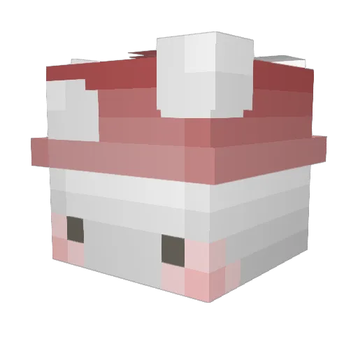 Akolika Minecraft avatar head, 3D render