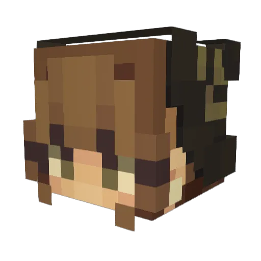 Akonieus Minecraft avatar head, 3D render