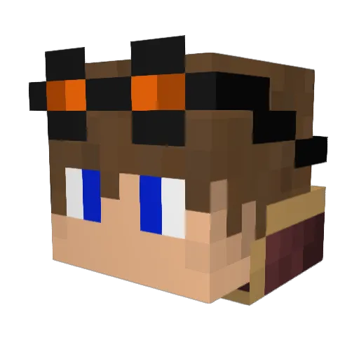 Akooo666 Minecraft avatar head, 3D render
