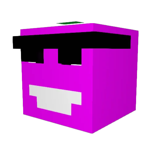 Akordion Minecraft avatar head, 3D render