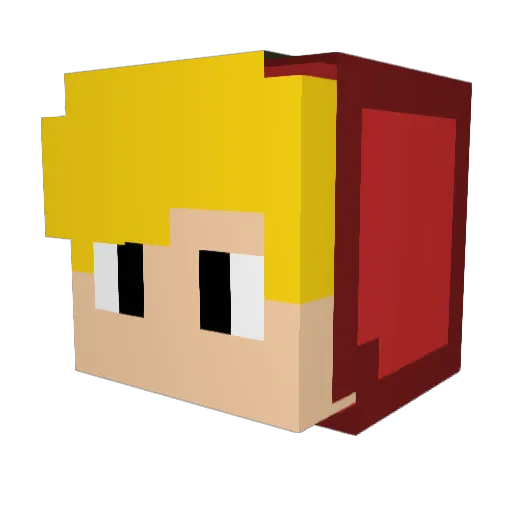 Akosvgyk Minecraft avatar head, 3D render