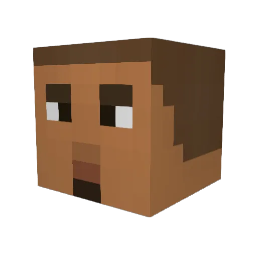 AkpliKoyun Minecraft avatar head, 3D render