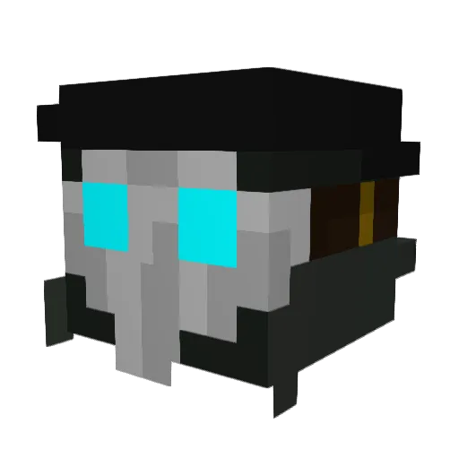 Akrillyk Minecraft avatar head, 3D render
