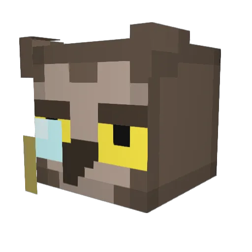 Akristos Minecraft avatar head, 3D render