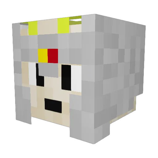 Akroma Minecraft avatar head, 3D render