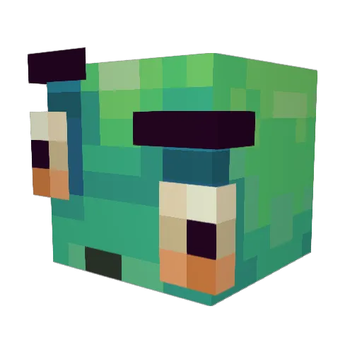 Akroon Minecraft avatar head, 3D render