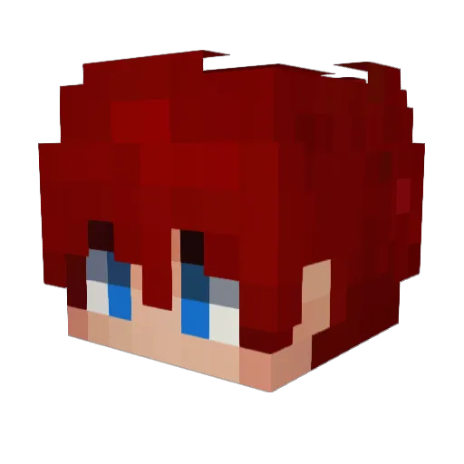 AkrosMax Minecraft avatar head, 3D render