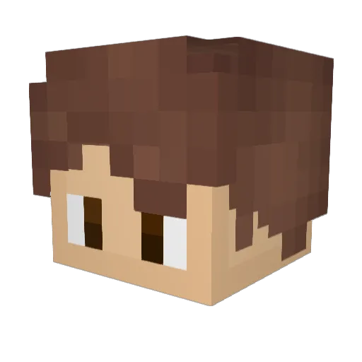 Akrun Minecraft avatar head, 3D render