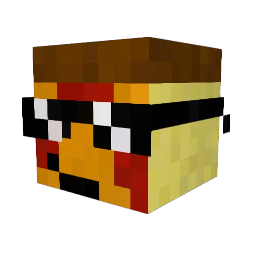AksMagicBoiii Minecraft avatar head, 3D render