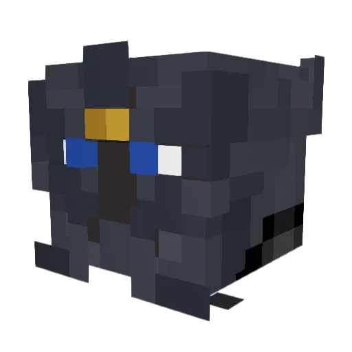 Aks_Golin Minecraft avatar head, 3D render