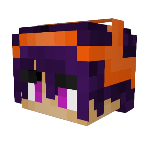 Aks_WBZaUD_1007 Minecraft avatar head, 3D render