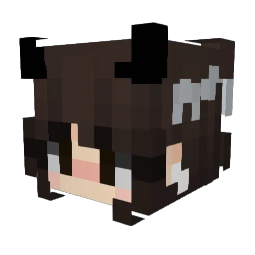 AksasZa Minecraft avatar head, 3D render