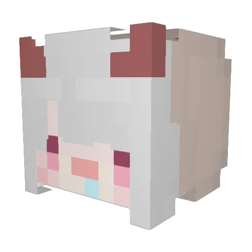 Aksayl Minecraft avatar head, 3D render