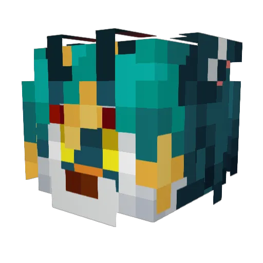 Aksehir Minecraft avatar head, 3D render