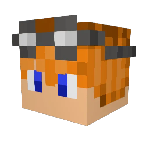 Aksel1122 Minecraft avatar head, 3D render