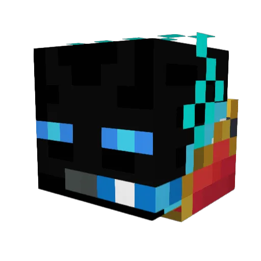 AkselKage Minecraft avatar head, 3D render